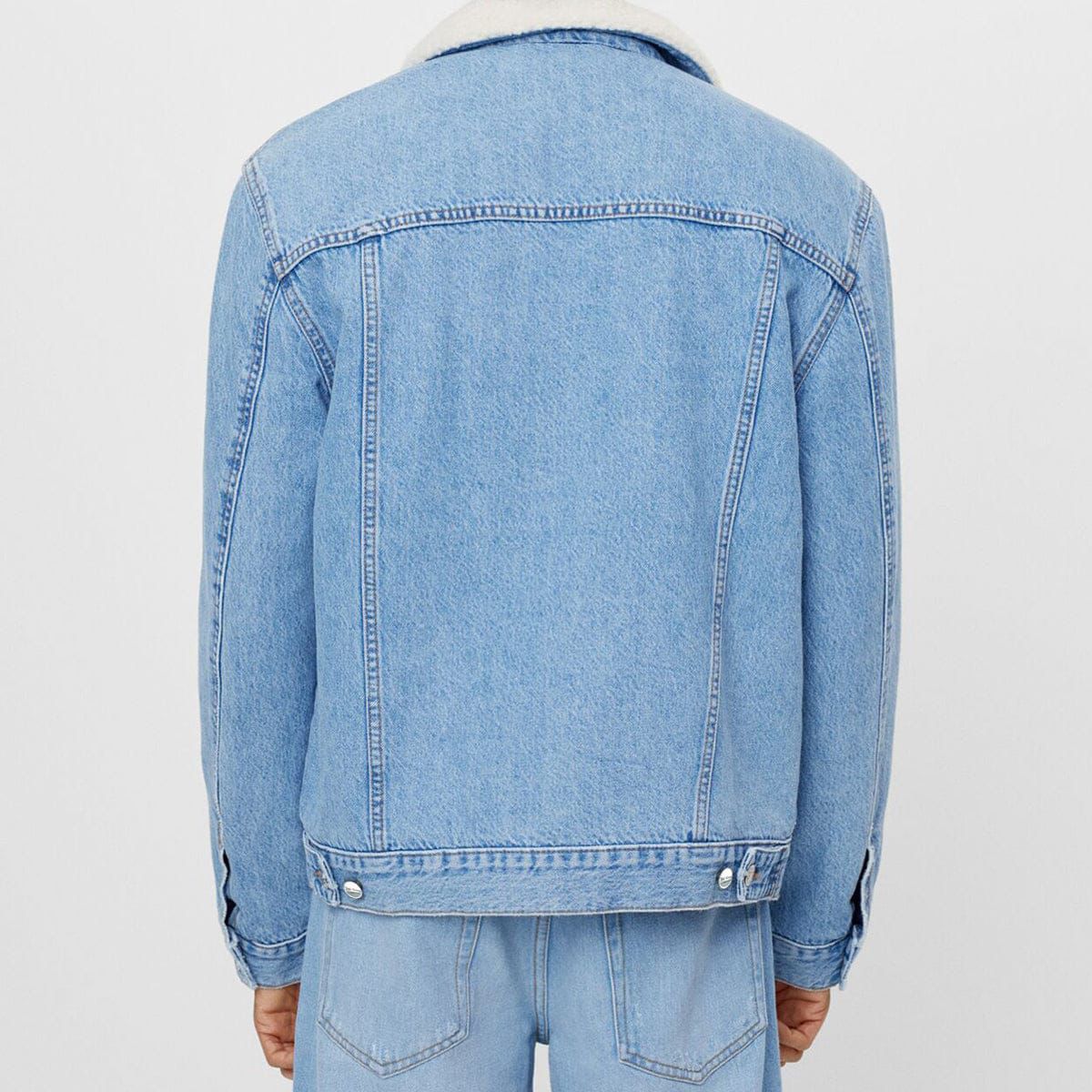 Bershka Fur Denim Jacket – Premium Winter Layer