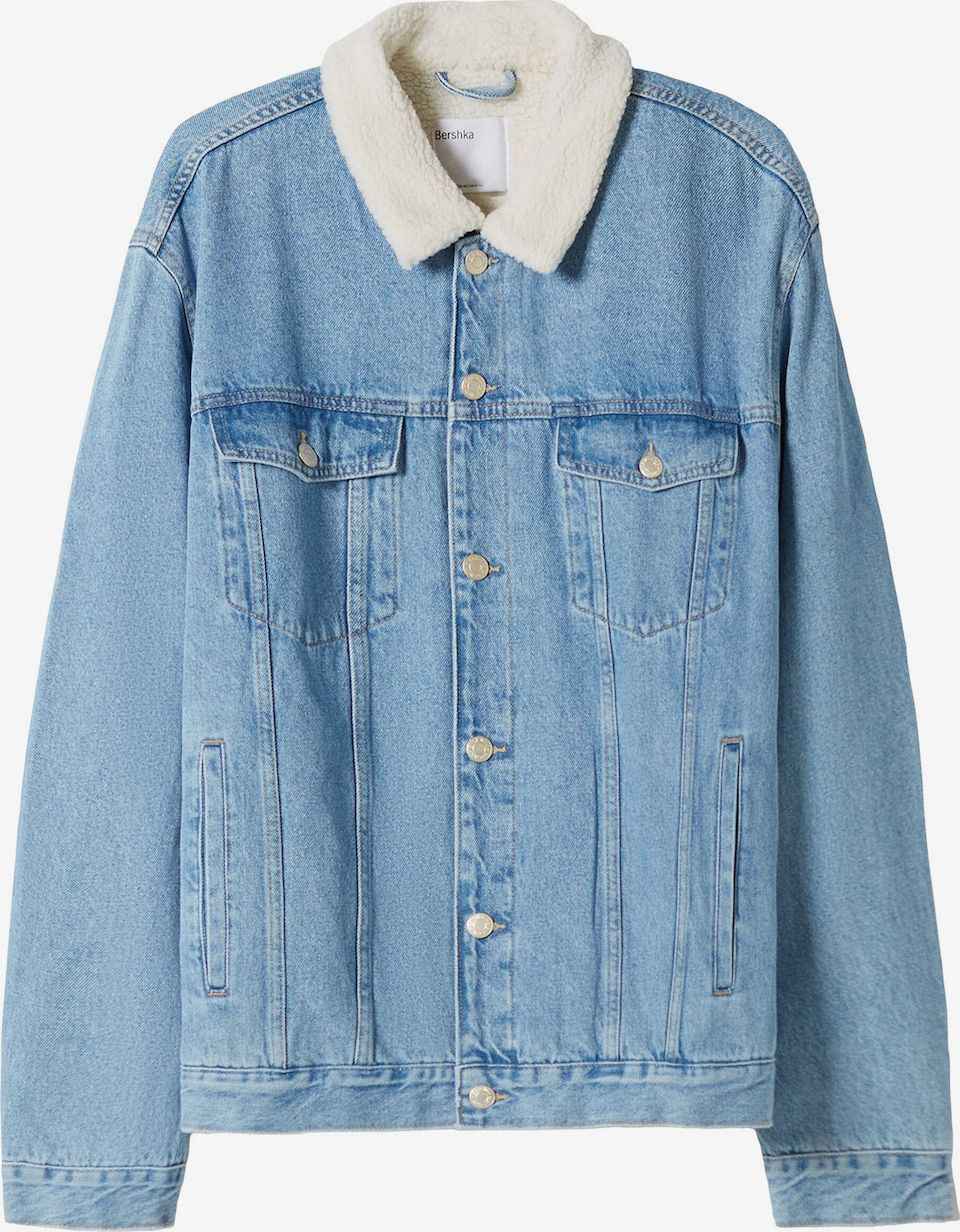 Bershka Fur Denim Jacket – Premium Winter Layer