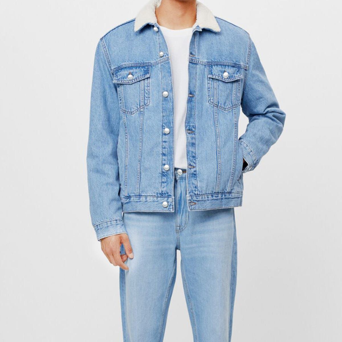 Bershka Fur Denim Jacket – Premium Winter Layer