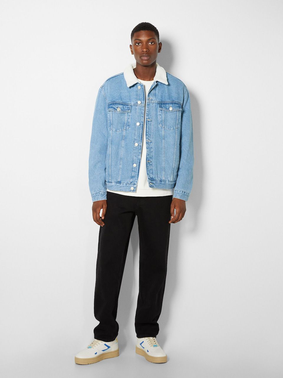 Bershka Fur Denim Jacket – Premium Winter Layer